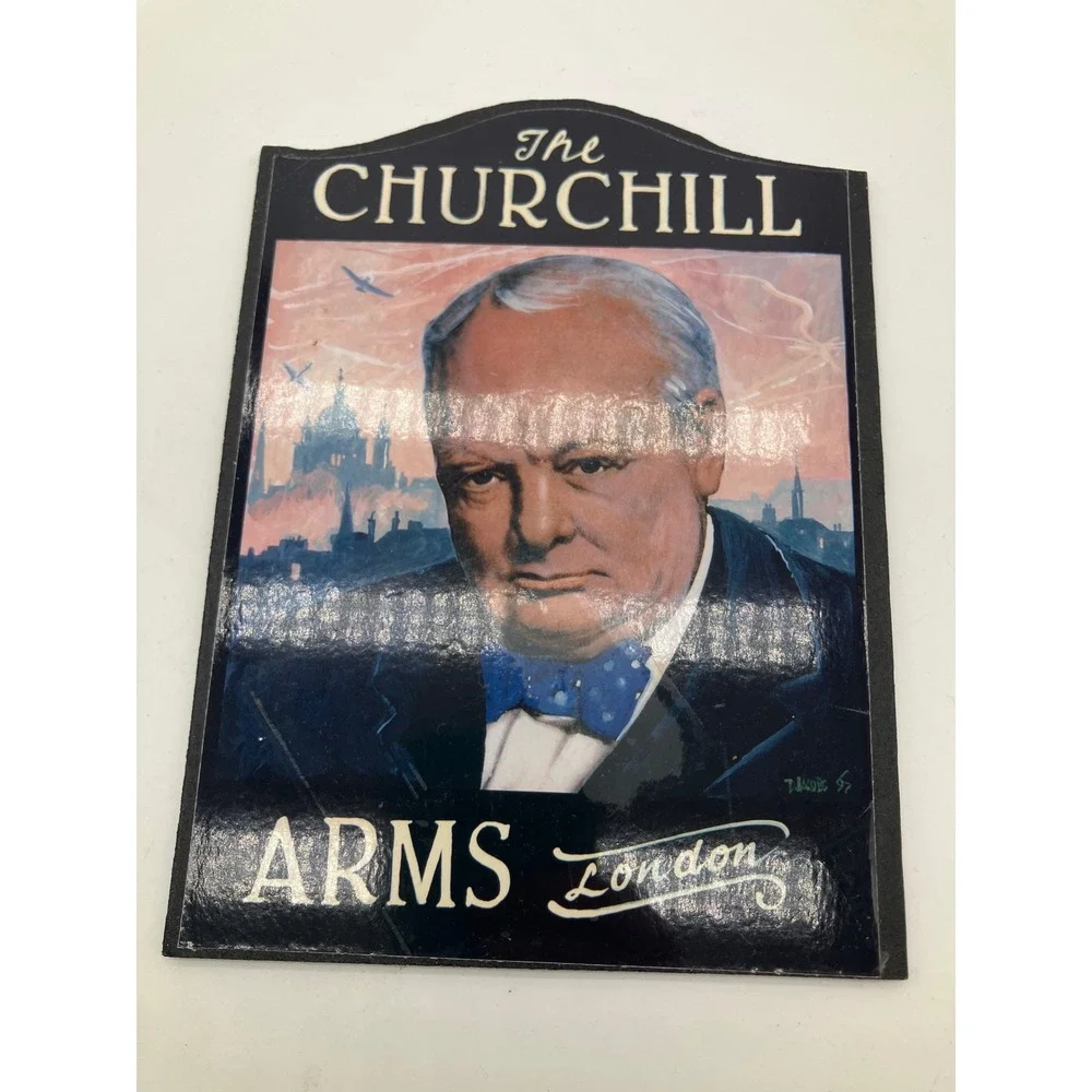 The Churchill Arms London Winston Churchill Vintage Style Pub Sign Wall Decor